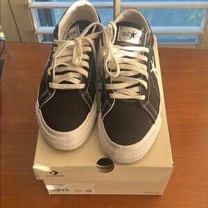 Stussy Converse Classic Black and White Low-Tops
